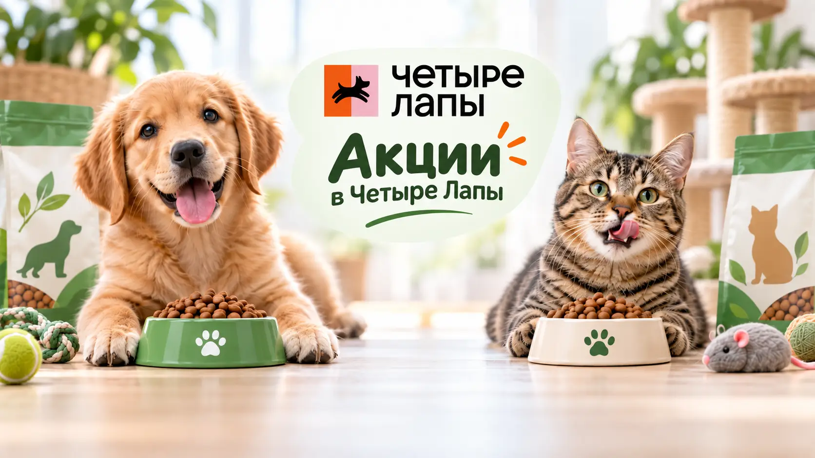 Специальные предложения на корм для собак и кошек-mos